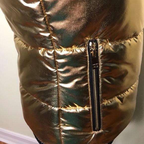 Michael Kors Vest 17Fashion Basics Metallic Gold W - Picture 7 of 8